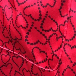 Valentine heart red pj set pajamas lounge brunch Cabinresort spa party hotel